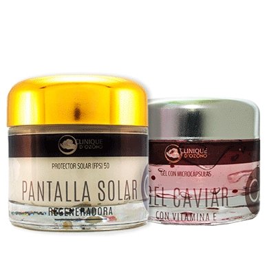 Pantalla Solar + Gel reparador de caviar - Clinique d'Ozono